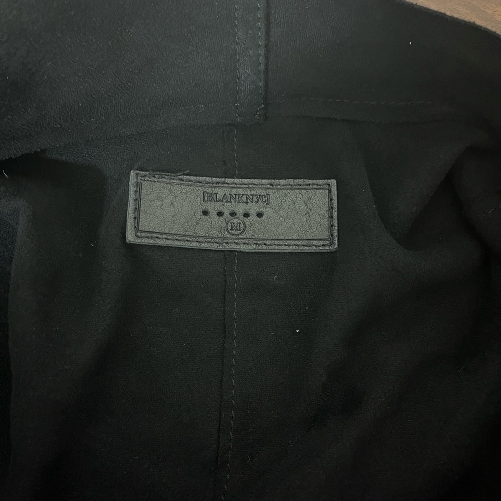 Blank NYC Venom Faux Leather Drape Front Jacket M - Picture 7 of 10